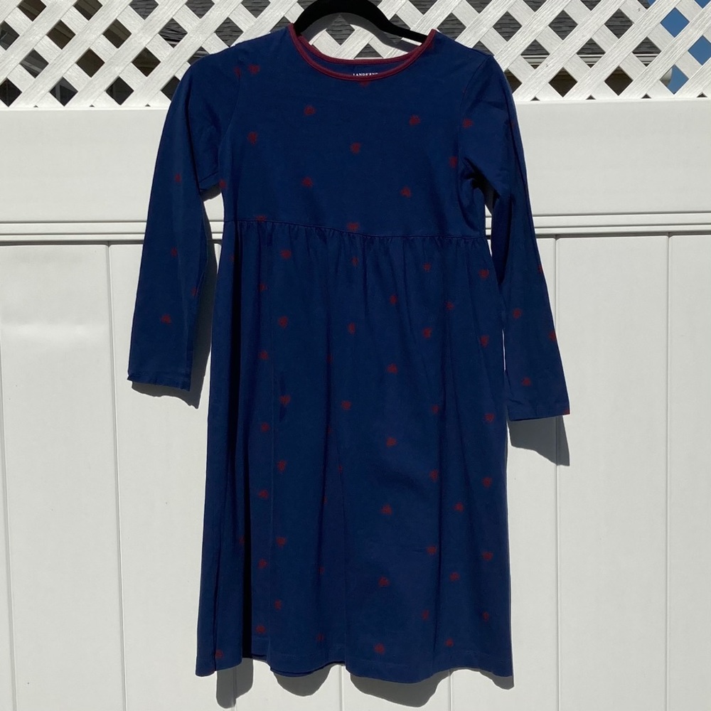 Lands’ End Ice Skating Print Dress Girls size 10